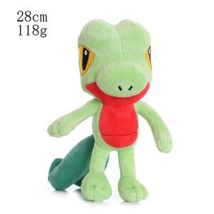 Plush Green and Red Stuffed Animal Toy